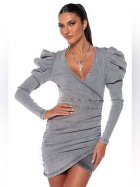 AKIRA | Puff-Sleeve Mini Dress